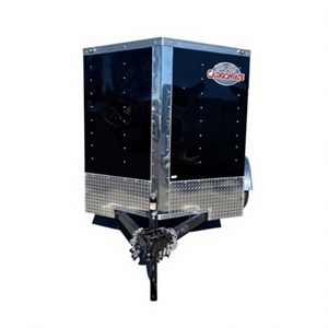 Remolque de Carga Cerrado de Aluminio Negro con Revestimiento de Diamante de la Serie E de Cargo Mate, Tamaño 5x8, Capacidad de Carga Útil de 1000-2000 kg, Disponible Ahora - Product Image 1