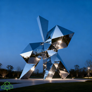 งานศิลปะเชื่อมโลหะเซนเจา ดีไซน์ขัดเงา ประติมากรรมโลหะสแตนเลสสมัยใหม่ - Product Image 3