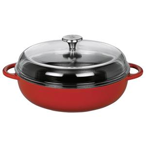 Cacerola Farmer's Pan Provence con Tapa de Vidrio 28 cm Roja - Product Image 1