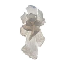 Grandes fleurs géantes artificielles en papier plissé faites à la main pour toile de fond de mariage, pivoines et marguerites pour décoration visuelle de scène