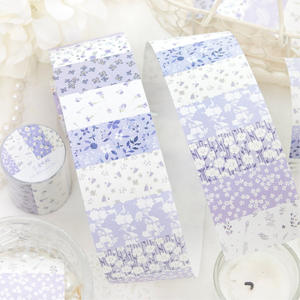 1 Rollo de Cinta Adhesiva Decorativa con Diseño de Flores, Serie Nubes, Tema Floral Básico, para Estudiantes, Manualidades, Planificador - Product Image 3