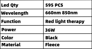 Envoltura Terapéutica Infrarroja de Cuerpo Completo 660nm 850nm para Espalda, Cintura, Hombros, Cuello, Brazos y Piernas, OEM ODM, Abrigo de Terapia de Luz Roja - Product Image 6