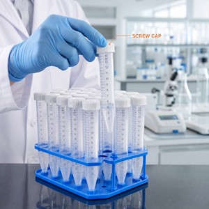 Consommable de laboratoire : Tube de centrifugation médical <span class=keywords><strong>SBS</strong></span> 15ml-50ml avec graduation et couvercle à vis - Product Image 6