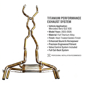 Vortex Worldwide-Workshop Chosen Gold-Ti Piping Kit For Mercedes-Benz GLE 63S 5.5L 2023-2026 Assembly - Product Image 1