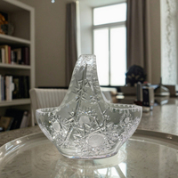 Vase en cristal sculpté à la main 24% PbO, décoration de mariage, centre de table élégant, ornement de table pour banquet, événement, décoration de la maison