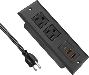 USB Type C PD20W Fast Charging Power Desktop Socket With US Outlet Socket Customization Tabletop Socket