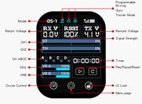 Système radio HOTRC DS800 8CH 8 canaux 2.4G avec écran tactile couleur, émetteur télécommande PWM 8CH, récepteur pour bateau de pêche RC