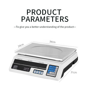 Bilancia elettronica 40kg scala di valutazione elettronica ha detto verdura e frutta piatto piatto - Product Image 2