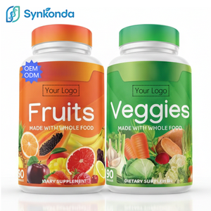 Cápsulas de Suplemento de Frutas y Verduras OEM, Más de 40 Frutas y Verduras Diferentes, Superalimentos Integrales, Alto Contenido de Betacaroteno, 90 Unidades - Product Image 1