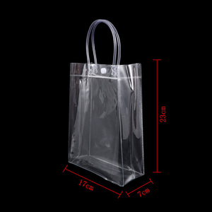 Sacola de sacola de <span class=keywords><strong>pvc</strong></span> com impressão de logotipo personalizada, eco-friendly, reutilizável, para compras - Product Image 5