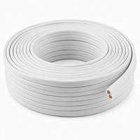 Câble d'alimentation chauffant multibrin 2 conducteurs 2464 DC 300V AWM, cuivre étamé, isolation PVC, 20-28 AWG, bobine de 100m