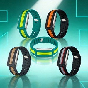 Bracelet de montre sport en silicone compatible avec les modèles standard WHOOP 50 MG, respirant, bicolore, bracelet de remplacement - Product Image 1