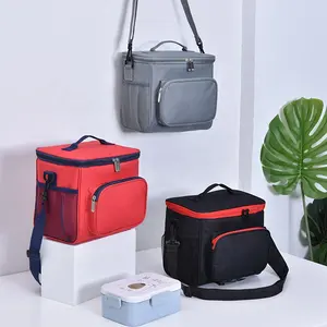 Wholesale Mens Women Food Insulated Cooler Shoulder Tote Lunch Box Bag for Adults Hiking Picnic Travel