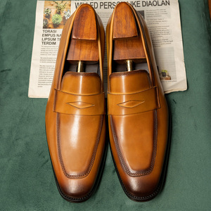 Nouvelles chaussures habillées pour hommes, grande taille, en cuir véritable, pour affaires, bureau, professionnelles, décontractées, style Oxford. - Product Image 1