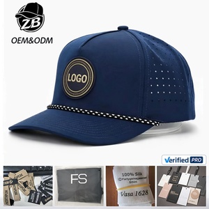 Gorra de Béisbol/Golf Personalizada de 5 Paneles, Transpirable, Impermeable, con Perforaciones Láser, de Secado Rápido, Estructurada, con Cierre a Presión, Unisex, para Todas las Estaciones - Product Image 1