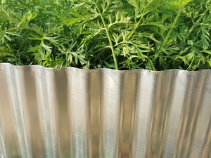 Bordure de jardin en métal ondulé galvanisé de couleur argent, type enroulable, 15 cm, pour pelouses et bordures - Product Image 6