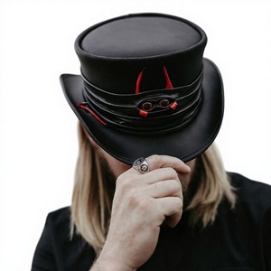 Chapeau Fedora Classique en Cuir Véritable pour Homme - Ajustement Réglable, Chapeau Casual pour Voyages en Plein Air et Hiver, Personnalisable pour Adultes - Product Image 4