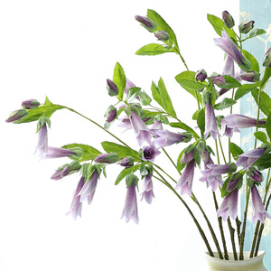 Fiore Artificiale K99 in Seta, <span class=keywords><strong>Campanula</strong></span> Viola, Decorazione Floreale per Casa, Matrimoni e Eventi - Product Image 6