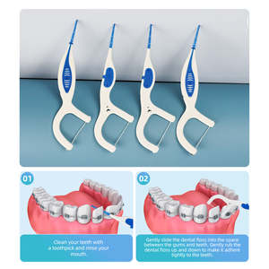 Spazzolini Interdentali Ortodontici Morbidi in Gomma, Picks Dentali in Silicone 2 in 1, Gusto Menta, Confezione da 50 Pezzi - Product Image 5