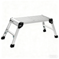 Escabeau pliant portable en alliage d'aluminium, plateforme de travail moderne pour le lavage de voitures en extérieur, capacité de charge de 150 kg