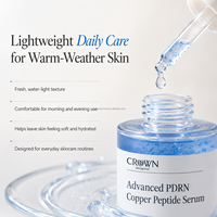 Sérum Coréen Régénérant au Cuivre et Peptides PDRN pour une Peau Éclatante, Anti-Âge, Multi-Peptides, Réparateur et Réparateur de Barrière Cutanée, Essence Visage en Verre