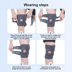 Rodillera de Neopreno Ajustable con Estabilizador de <span class=keywords><strong>4</strong></span> Resortes, Rodillera con Orificio de Rótula, Protector de Codo y Rodilla Deportivo - Product Image 2