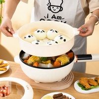 Marmite électrique Ménage Cuisson multifonctionnelle Poêle antiadhésive Poêle à frire intégrée de grande capacité