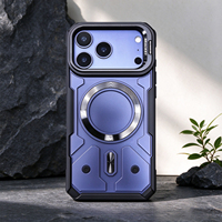 Coque hybride rigide PC TPU antichoc avec support magnétique pour objectif pour iPhone 17 18 Pro Max