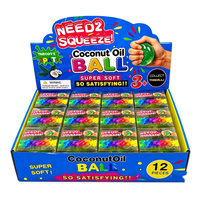 Balle anti-stress à presser en forme de fruit, huile de coco, jouet anti-stress non rebondissant, petit cadeau pour garçons et filles, fabriqué en Chine, 15 ans et plus