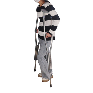 Kruk ketiak baja tahan karat, kruk ketiak baja tahan karat nyaman dapat disesuaikan dengan pengeriting ketiak untuk dewasa - Product Image 5