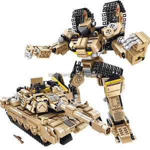 Bán 810 Khối Panlos Robot Hình Chữ Thập 2 Trong 1 Khối Gạch Xây Dựng Xe Tăng Abrams - Product Image 6