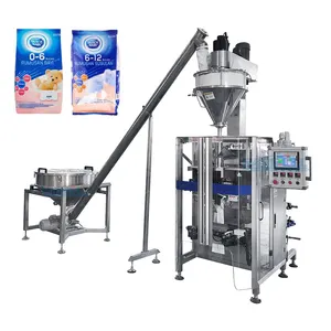 Machine d'emballage verticale, appareil de remplissage et d'emballage automatique pour poudre de lait sec, pour nourriture pour bébé, 100g, 250g, 500g, 1kg