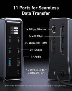 Nuova Docking Station Anker <span class=keywords><strong>Prime</strong></span> 14 in 1, Uscita Massima 160W, Trasferimento Dati Veloce 10Gbps, Interfaccia Intelligente in Tempo Reale, Doppio Display 4K - Product Image 5