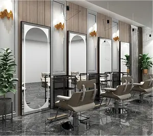 Friseursalon spiegel mit LED-Licht Friseursalon Stationen Salons tation mit Spiegel