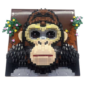 3D-Bausteine Hai-Wandbild Tierthema Hoher Schwierigkeitsgrad Erwachsenen-DIY-Montagemodell Ornament Kreative Wanddekoration Geschenk - Product Image 1