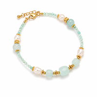 Bracelet en perles de pierre naturelle et de perles d'eau douce pour femmes, bijoux élégants et accessoires de mode, fournisseur en gros