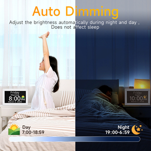 2025 Mới Đến Giá Tốt Nhất 7-Inch Điện Tử Kỹ Thuật Số Thông Minh Bảng Đồng Hồ Lịch Dst Thuốc Nhắc Nhở Màu Sắc Thay Đổi Phòng Ngủ Nhà - Product Image 3
