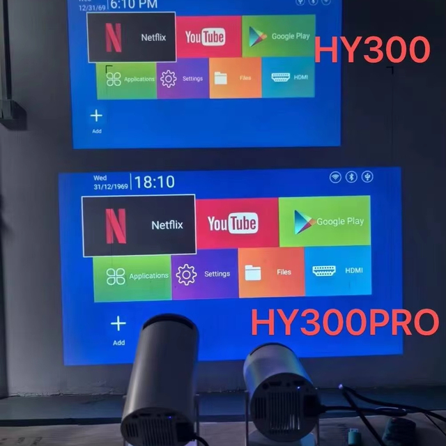 Mini Hy300 Pro Portable Smart Projector with Android 11.0 LED Lamp Home Theater Screen Video LCD for Android Devices