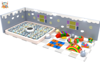 Wejoy enfants intérieur vilain château enfant en bas âge jeu doux aire de jeux équipement enfants jeux toboggan équipement de terrain de jeu intérieur à vendre