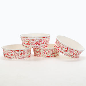 Tazones Desechables para Ensaladas, Arroz, Sopa, Comida para Llevar, Fruta, Caja de Papel Kraft Blanca y Marrón - Product Image 1