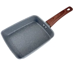 marble coating non stick square frying pan egg cake fried carbon steel fry pan nonstick kitchenware pot an pan