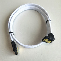 Grosir 0.5m kabel SATA 3.0 ke Hard Disk adaptor SSD kabel HDD lurus ke sudut kabel sata untuk Asus MSI Gigabyte Motherboard