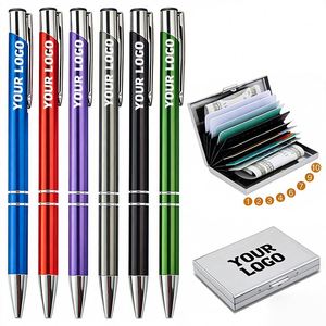 High Quality Ball <b>Pen</b> With Logo Custom Wholesale Ball Metal Promotional Business <b>Gift</b> Aluminum Alloy Ballpoint <b>Pens</b> - Product Image 1