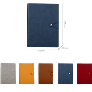 สมุดโน๊ตหนัง A5โลโก้แบบส่วนตัวสมุดโน๊ตแบบเติมได้ด้านในปกแข็งแถบยางยืดเย็บด้ายหลวมผูกใบ - Product Image 3