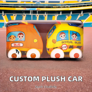 Camión de bomberos al por mayor, coche de policía, juguete de peluche suave para bebés, vehículo de juguete de fricción suave, coches extraíbles - Product Image 2