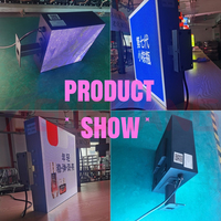 Layar LED Persegi Satu Sisi/Dua Sisi, Papan Tanda LED, Layar Iklan LED Komersial dengan Stand untuk Toko Ritel, Plug and Play