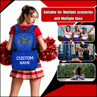 Sac à dos scintillant personnalisé et coloré pour équipe scolaire, avec logo brodé, idéal pour les pom-pom girls, la danse et la gymnastique 2026