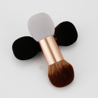 2023 nouveau produit Double extrémité tête ronde Logo personnalisé Portable unique éponge de maquillage poudre pinceau à peinture