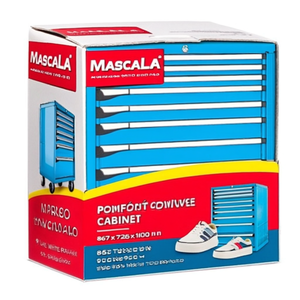 Fami Master Key Comfort <b>Drawer</b> Cabinet 9 <b>Drawers</b> 867x726x1000 Mm Pure White Ral9010 <b>Tool</b> Storage - Product Image 2