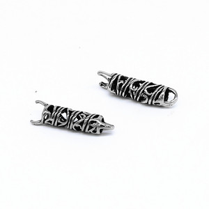 Bracelets cylindriques creux en acier inoxydable Yunnique, 26 mm, style rétro vieilli, pour la fabrication de bracelets - Product Image 5
